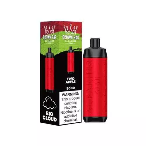 Al Fakher Crown Bar Two Apple disposable vape with 8000 puffs