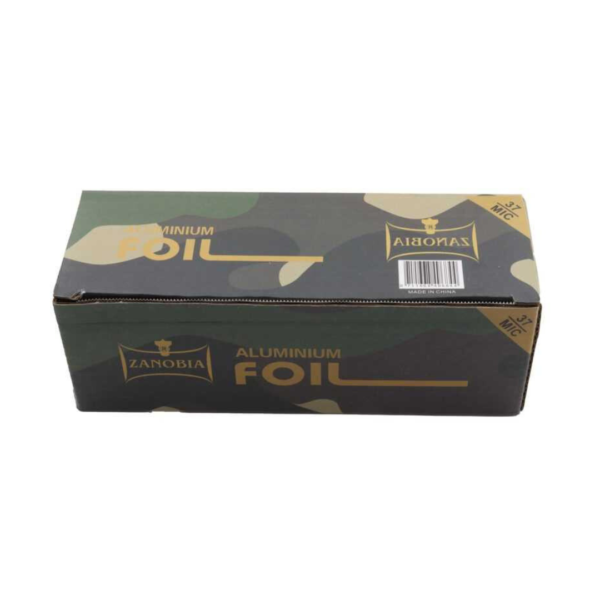 Camouflage-themed packaging of Zanobia Army Shisha Foil Roll, closed.